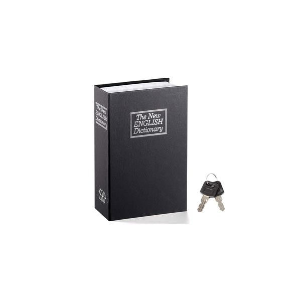 Cofres de livros escondidos de tamanho pequeno com fechadura, Diversion Dictionary Mini Lock Box B18K