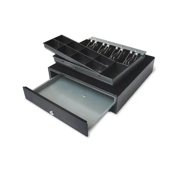 16 '' Metal Cash Drawer maka POS nwere 4 Bill 8 Coin Removable Cash Tray CD-410A