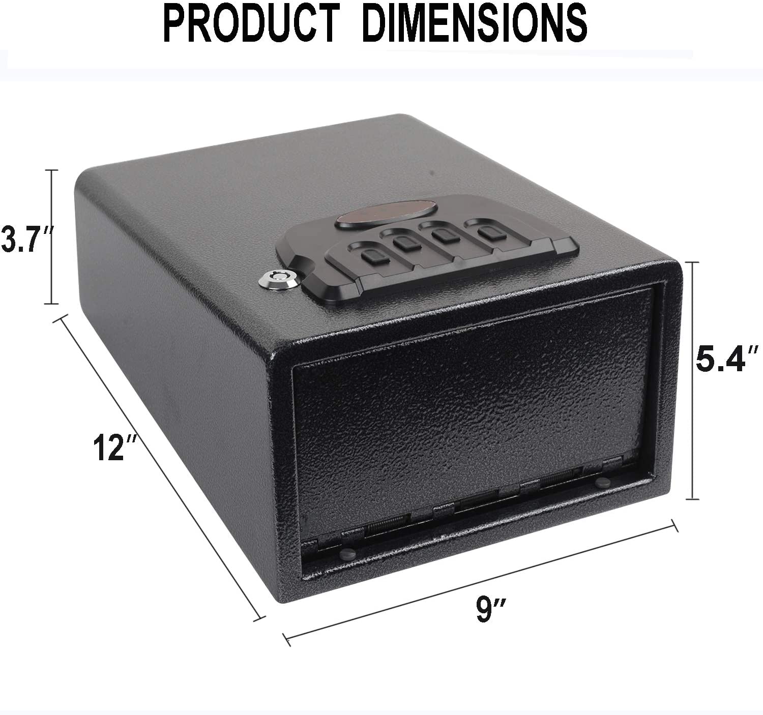 1-Gun Quick Access Pop-Open Pistol Safe, Digital Front Opening Handgun Security Safes S13A