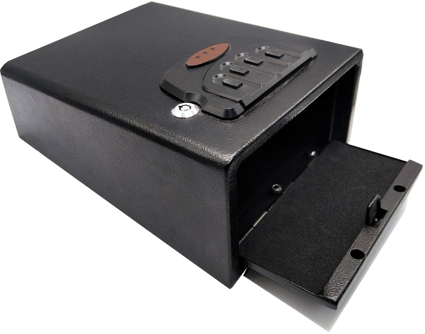 1-Gun Quick Access Pop-Open Pistol Safe, Digital Front Opening Handgun Security Safes S13A