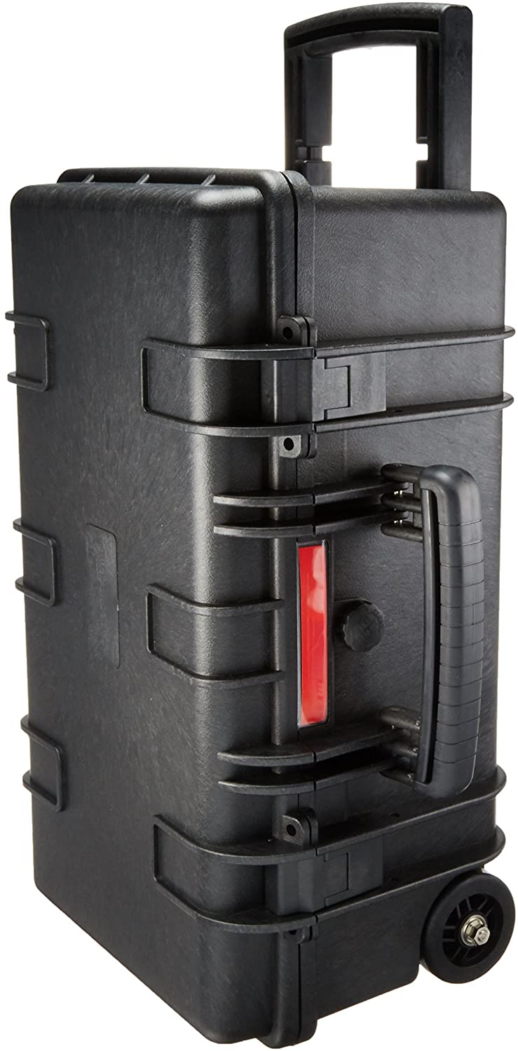 Big Weatherproof Protective Hard Carrying Case With Wheels- 22 x 14 x 10 Inches 