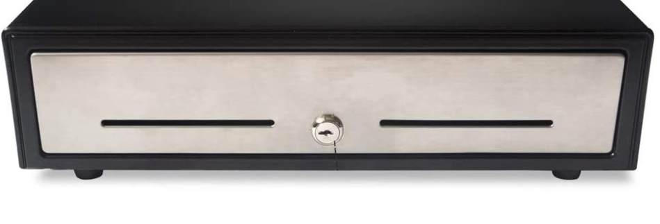 16'' Metal Stainless Front Cash Drawer with 5 Bill 5 Coin Removable Cash Tray CD-410M